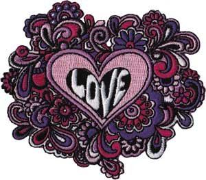 Fancy - Love - Iron on or Sew on Embroidered Patch