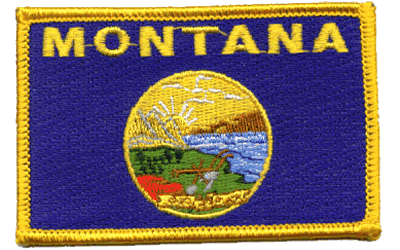 Montana iron-on embroidered patch