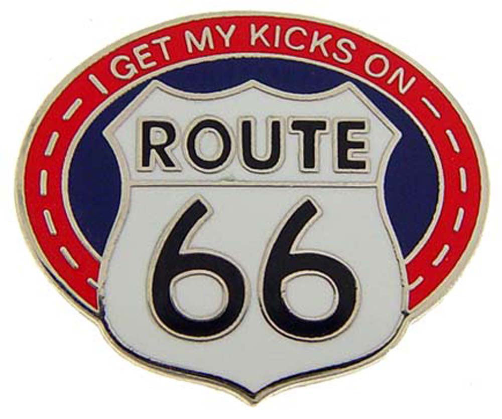 USA STATES, ROUTE 66 I Get My Kicks On - Original Artwork, Expertly Designed PIN - 1"