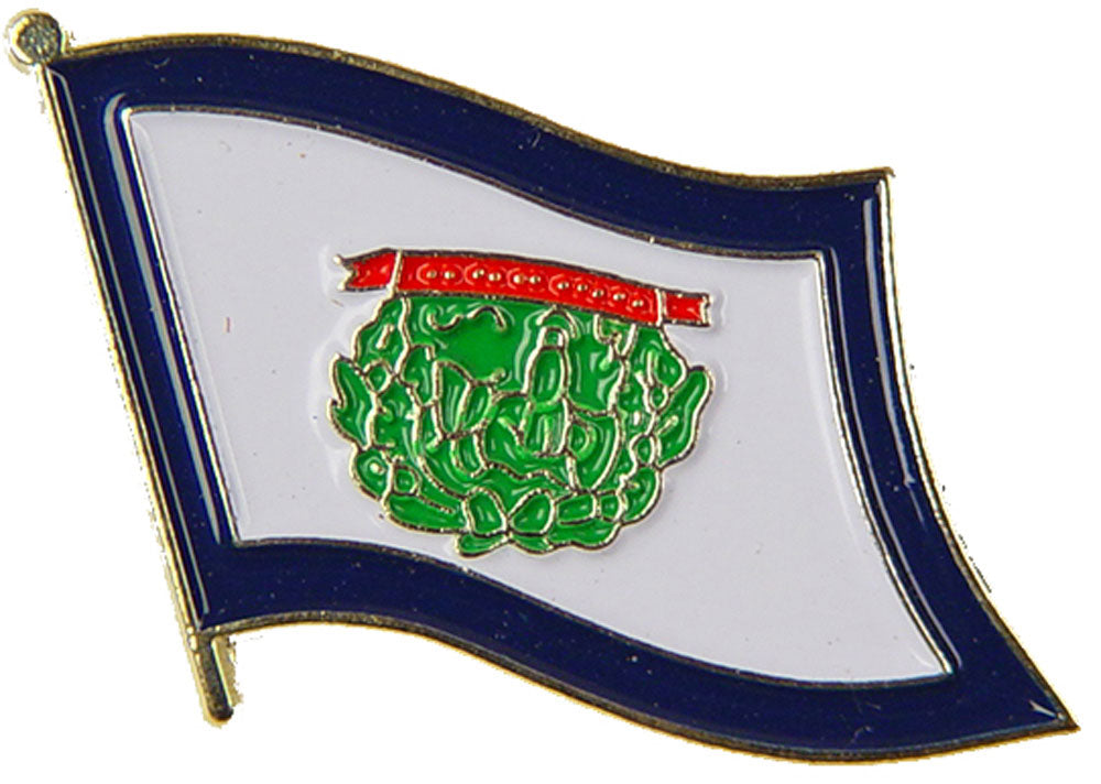 USA STATES, WEST VIRGINIA Flag - Original Artwork, Expertly Designed PIN - 1"
