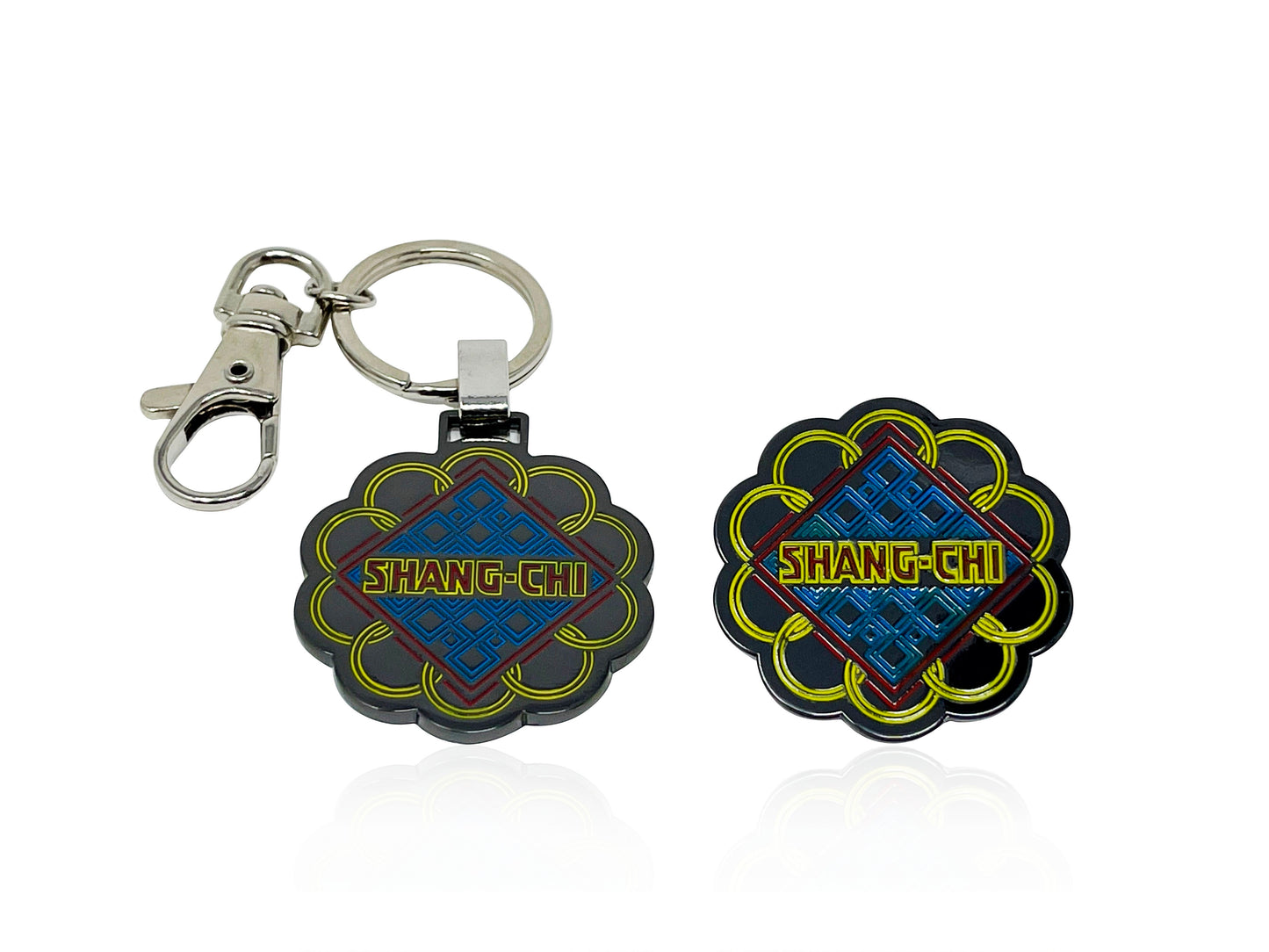 SHANG-CHI, UV Reactive Neon, SHANG-CHI Famous LOGO, The Legend of The Ten Rings, Licensed Marvel PIN - UV Glow 3.8cm