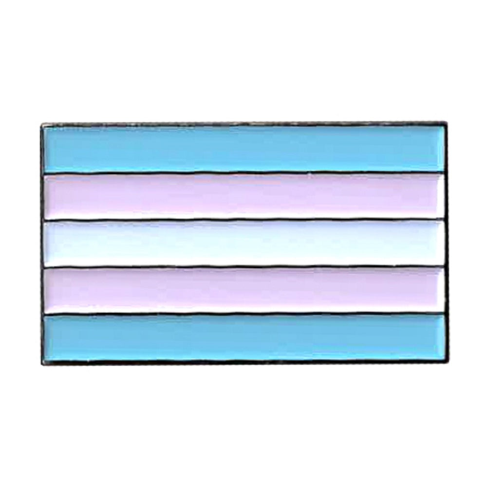 TRANSGENDER FLAG ENAMEL PIN - Transgender Pride Flag Novelty Backpack Cute Enamel Lapel PIN