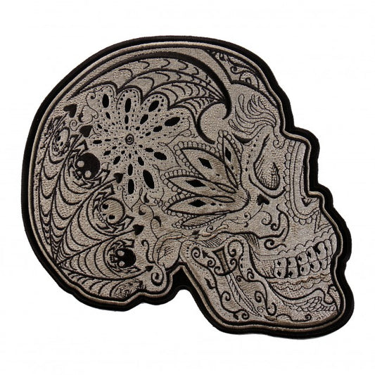 ON THE SIDE SUGAR, High Thread Embroidered Iron-On / Saw-On, Heat Sealed Backing Rayon PATCH - 9" x 8"