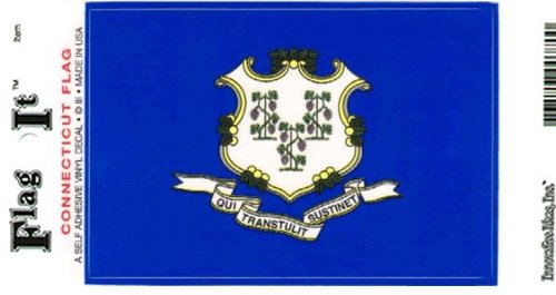 Connecticut flag decal for auto, truck or boat