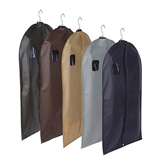 100 GARMENT BAG Combo Set - Pack of 100 - Best Package, 20 COVERS of Each Color - 12" x 15" x 25"