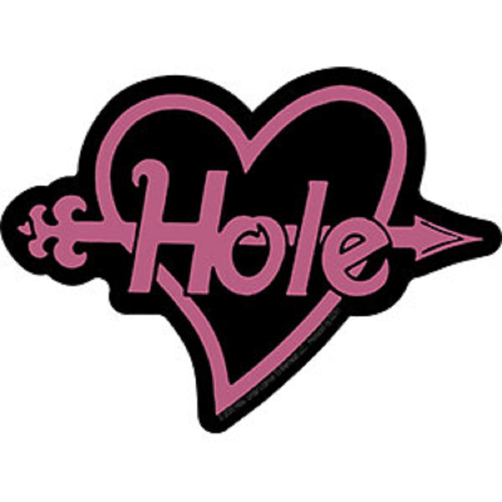 HOLE ARROW HEART STICKER - Heart Shape with Arrow & "Hole" Orignal Artwork Decal STICKER - 3.75" x 5"