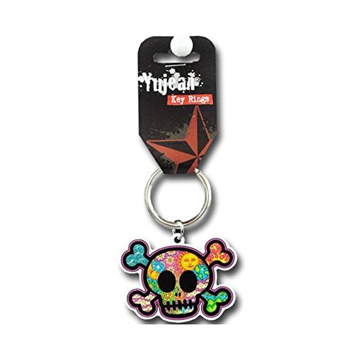 Dan Morris Cute Skull - Grateful Dead, Durable METAL KEYCHAIN for Car Motorcycle Home Office Work Keys - 2" x 1.5"