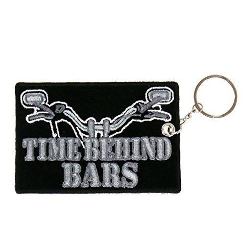 Double Sided Key Chains, TIME BEHIND BARS - High Quality Embroidered PATCH KEYCHAIN - 3" x 2"