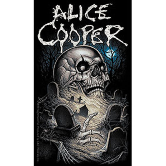 ALICE COOPER, GRAVEYARD A BURIAL GROUND STICKER - Skull Orignal Artwork Vinyl - Decal STICKER - 3.25" x 5.5"