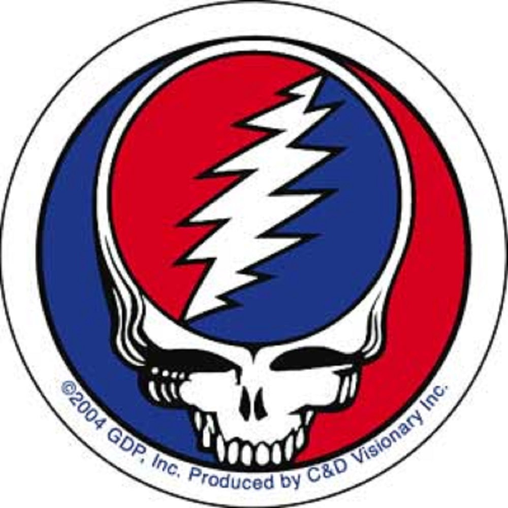 GRATEFUL DEAD STEAL YOUR FACE STICKER - GDP Steal YOur Face Classic Logo Original Artwork Vinyl Sticker - 5" Round