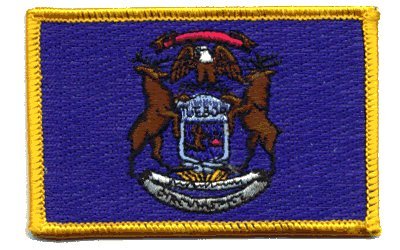 Michigan iron-on embroidered patch