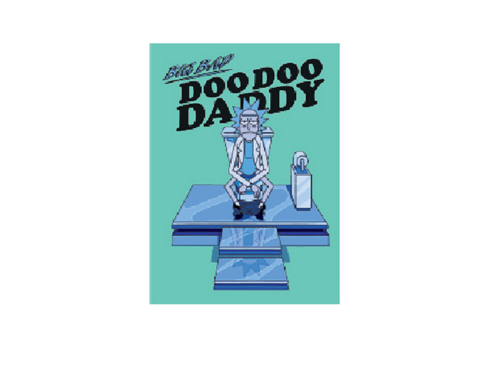RICK & MORTY MAGNET - Officially Licensed BIG BAD DOO DOO DADDY Artwork Decorative Refrigerator Magnet - 2.5" x 3.5"