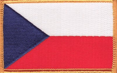 Czech Republic iron-on embroidered patch