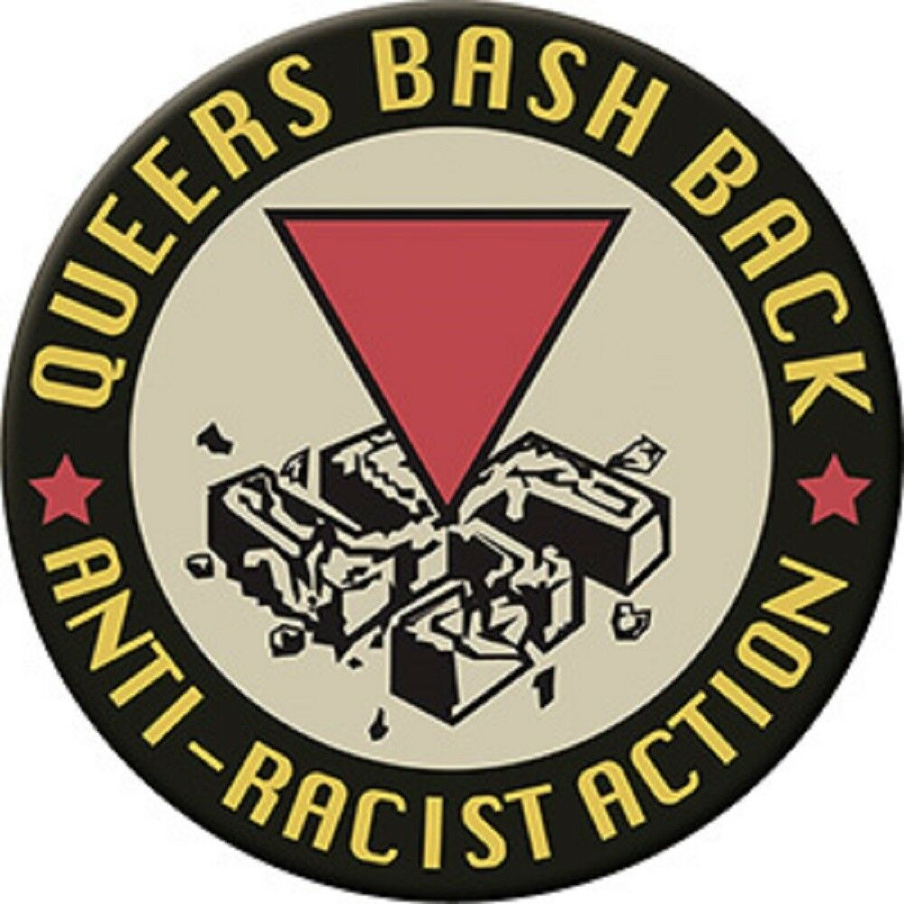 QUEERS BASH BACK - Freezer MAGNET, LGBTQ Licensed Original Artwork, 3" x 3"