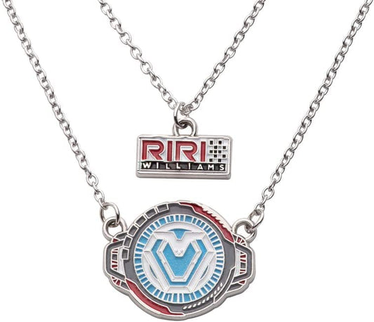 MARVEL BLACK PANTHER WAKANDA FOREVER IRON HEART REACTOR 2-TIERED & HEROIC RIRI WILLIAMS PENDANT NECKLACE