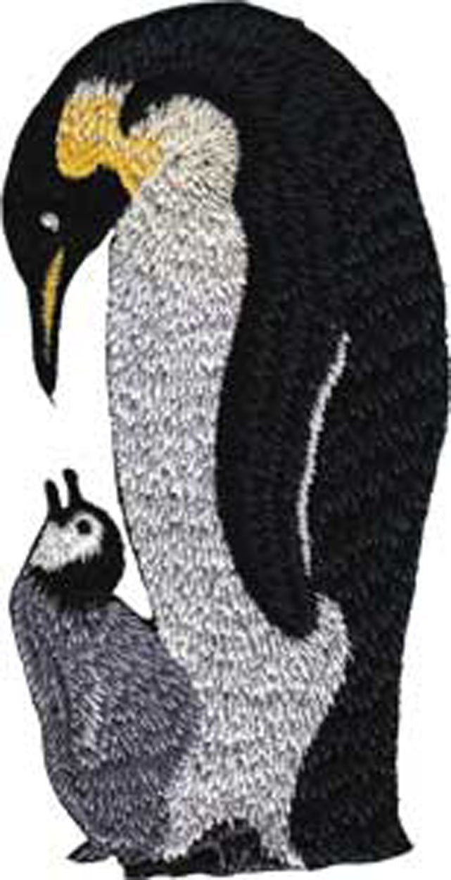 Application Penguin Mom and Baby Patch