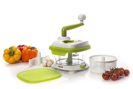 "The Original Authentic MASTER SLICER Dicer Chopper Spinner for Fruits, Herbs, Salad, Onions & Foods"