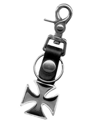 "MALTESE IRON CROSS, BOTTLE OPENER Key Fob with Claw Clasp KEYCHAIN"