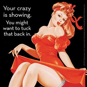 Your Crazy Is Showing STICKER - Exclusive Artwork DECAL from Ephemera, 4" x 4"