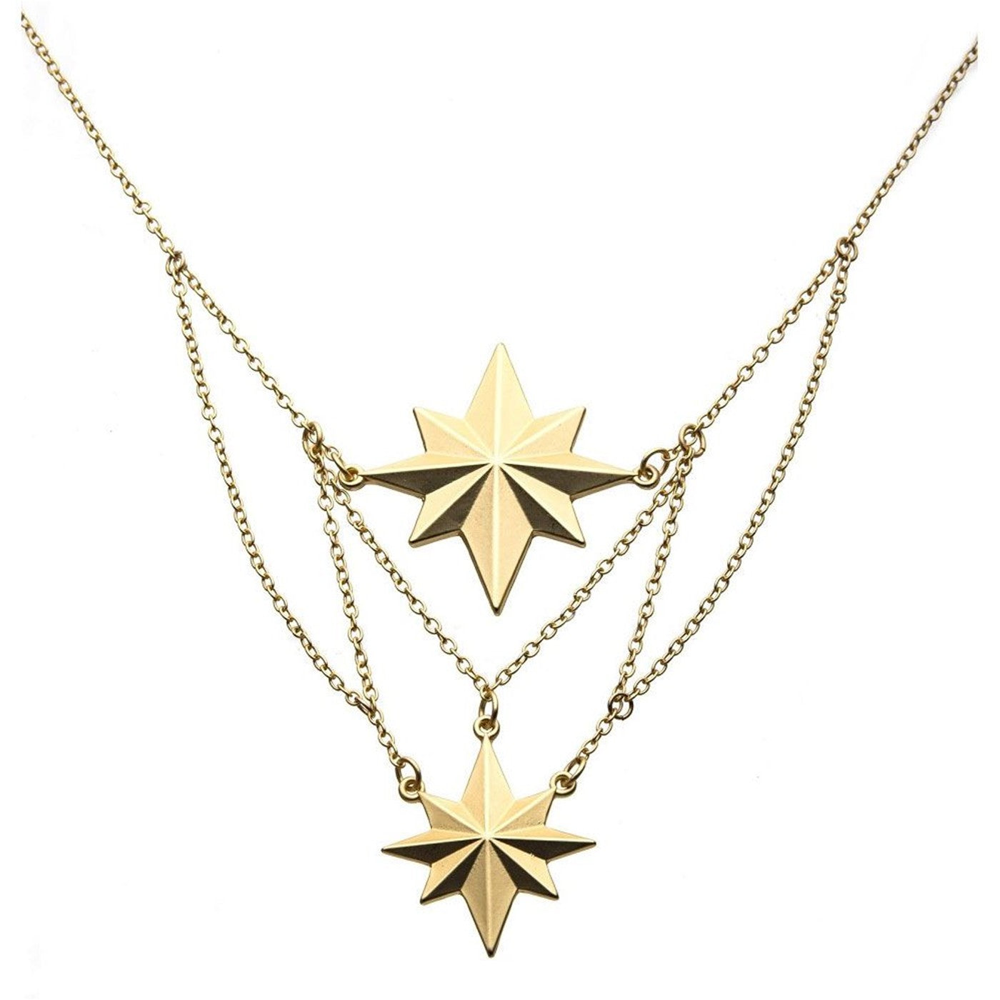 Captain Marvel Matte Finish, Original Artwork Premium Quality 2-Tiered Necklace