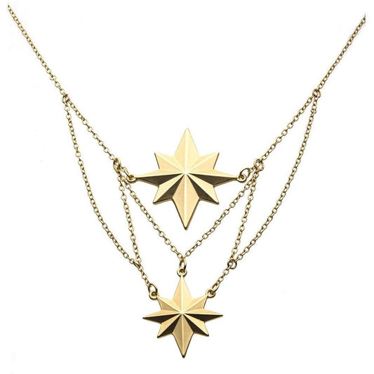 Captain Marvel Matte Finish, Original Artwork Premium Quality 2-Tiered Necklace