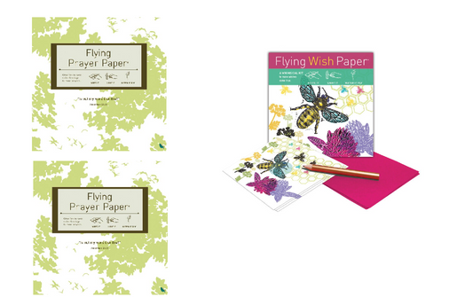 Flying Wish Paper Combo Set, 2 x Spring Prayer, Large Kits + 1 x Just Bee, Mini Kit - Write it, Light it & Watch it Fly - (3 x Sets)