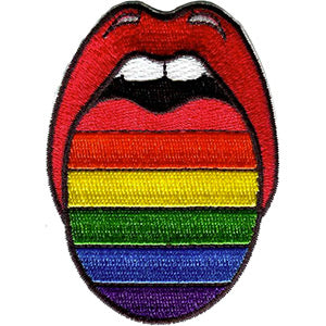 JAC RAINBOW TONGUE - Sew Iron on, Original Artwork - Patch - 2.25" x 3"
