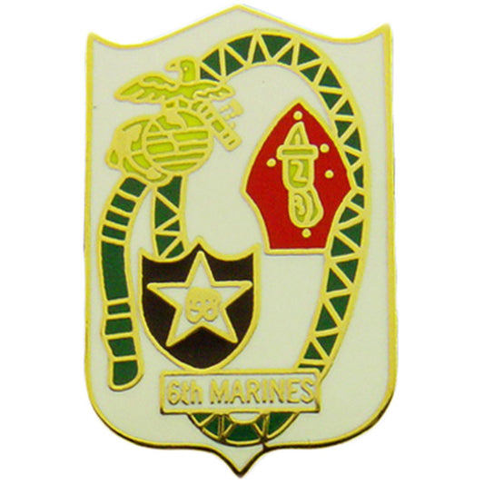 U.S. MARINES, Marines 6th Regiment - Original Artwork, Expertly Designed PIN - 1"