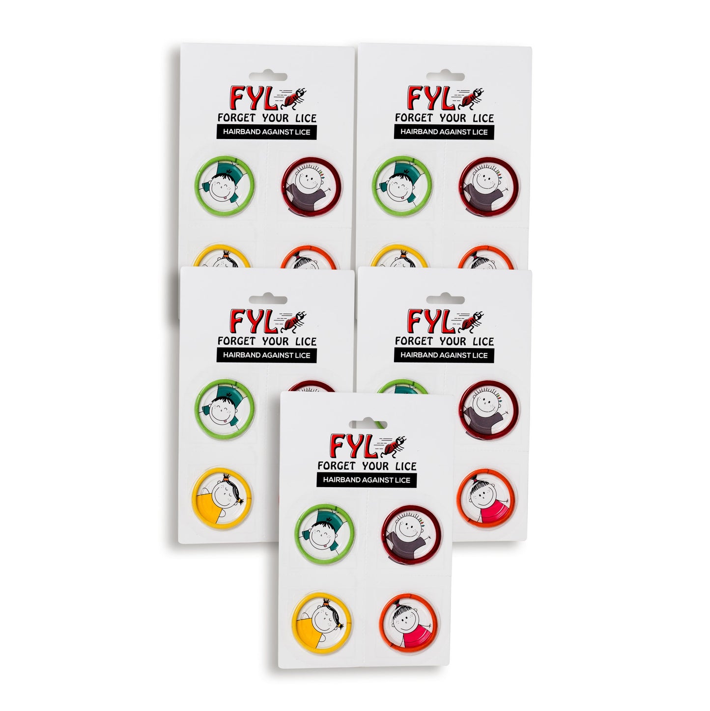 HOOT LICE BOMB Ponytail HEADBAND Ties AGAINST LICE - All Natural Powerful Repellent Long Lasting Hair Bands Set - 20 Pieces