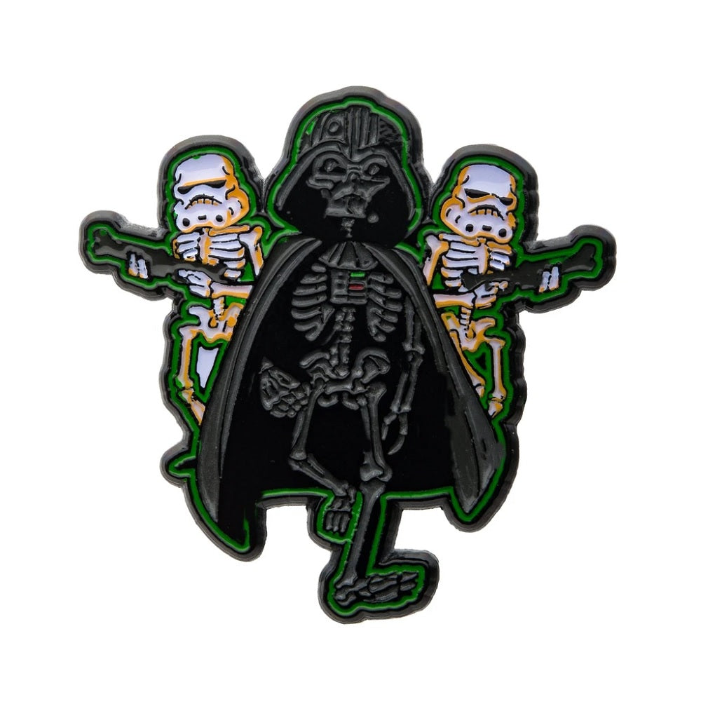 STAR WARS, DARTH VADER PIN - Stormtrooper Skeleton Glow In The Dark Novelty Enamel Pin