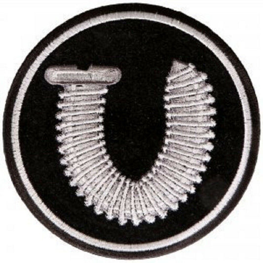 SCREW U, PATCH - Screw U High Thread Iron-On Heat Sealed Backing Sew-On Biker's Patch - 4" x 4"