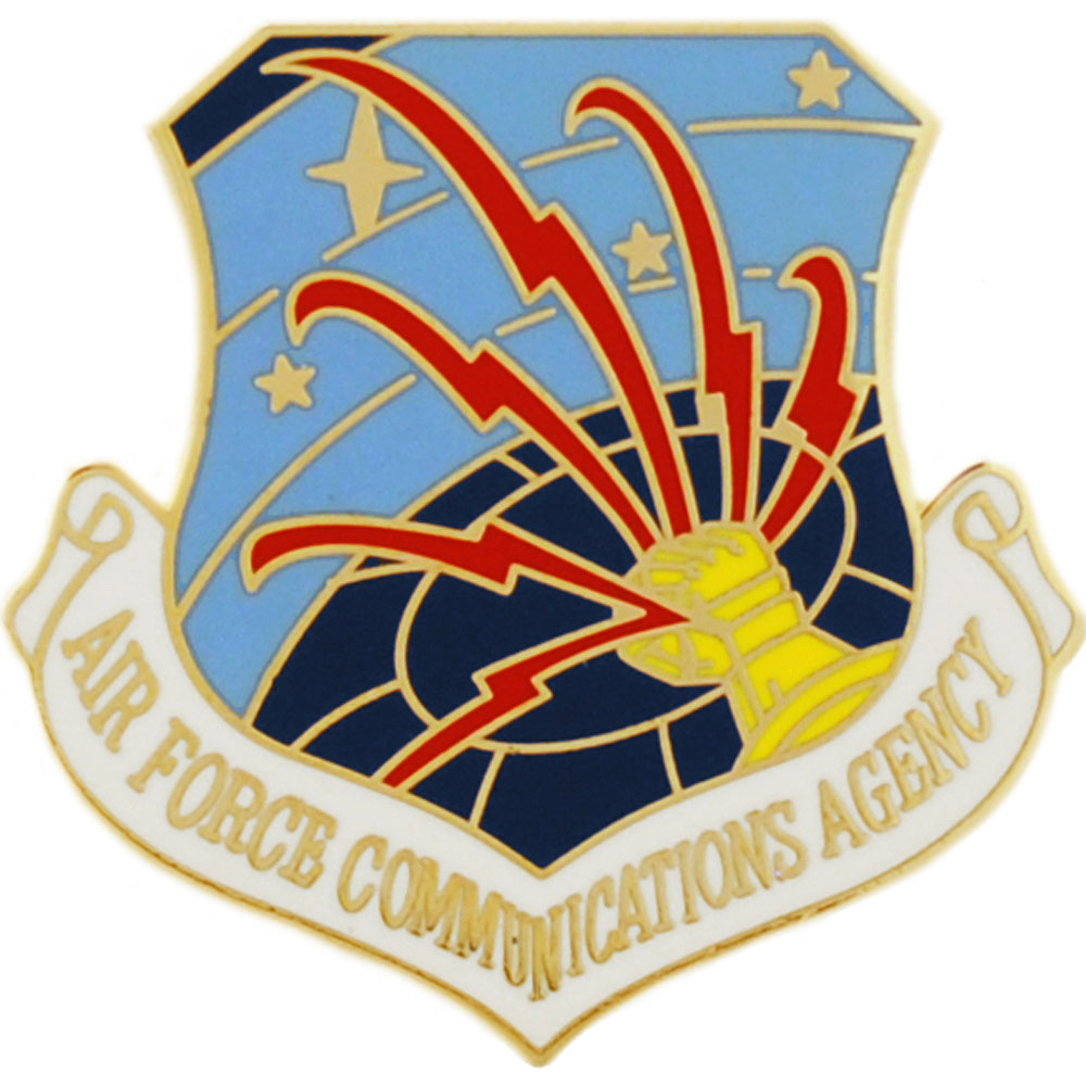 U.S. AIR FORCE, USAF COMMUNICATIONS AGENCY - Original Artwork, Expertly Designed PIN - 1"