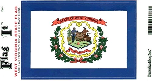 West Virginia flag decal for auto, truck or boat