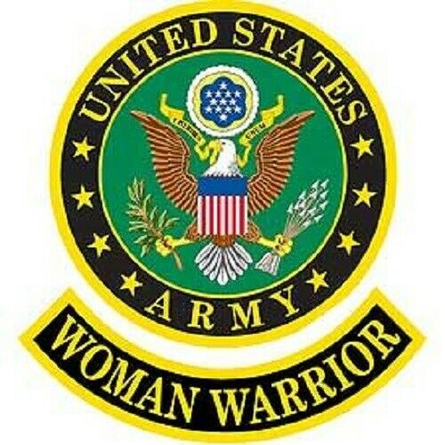 United States ARMY, Woman Warrior - Embroidered Patches, Iron On Patch - 3.625"