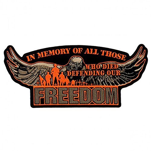 IN MEMORY OF ALL THOSE WHO DIED DEFENDING OUR FREEDOM, PATCH - 11" x 5"