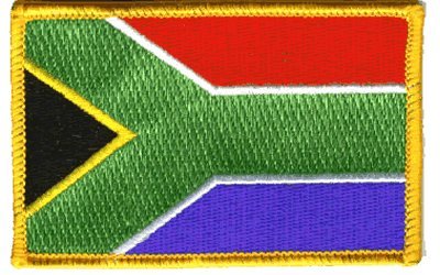 South Africa iron-on embroidered patch