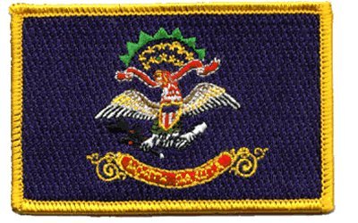 North Dakota iron-on embroidered patch
