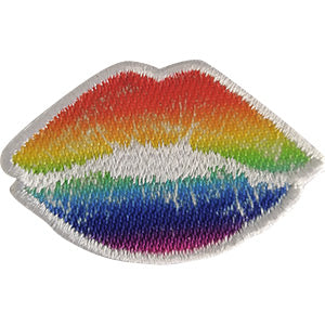LGBTQ Queer Kiss- Sew Iron on, Embroidered Original Artwork - Patch