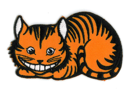 CHESHIRE CAT - Orginal Artwork Embroidered Iron On Patch - 3" x 1.8"