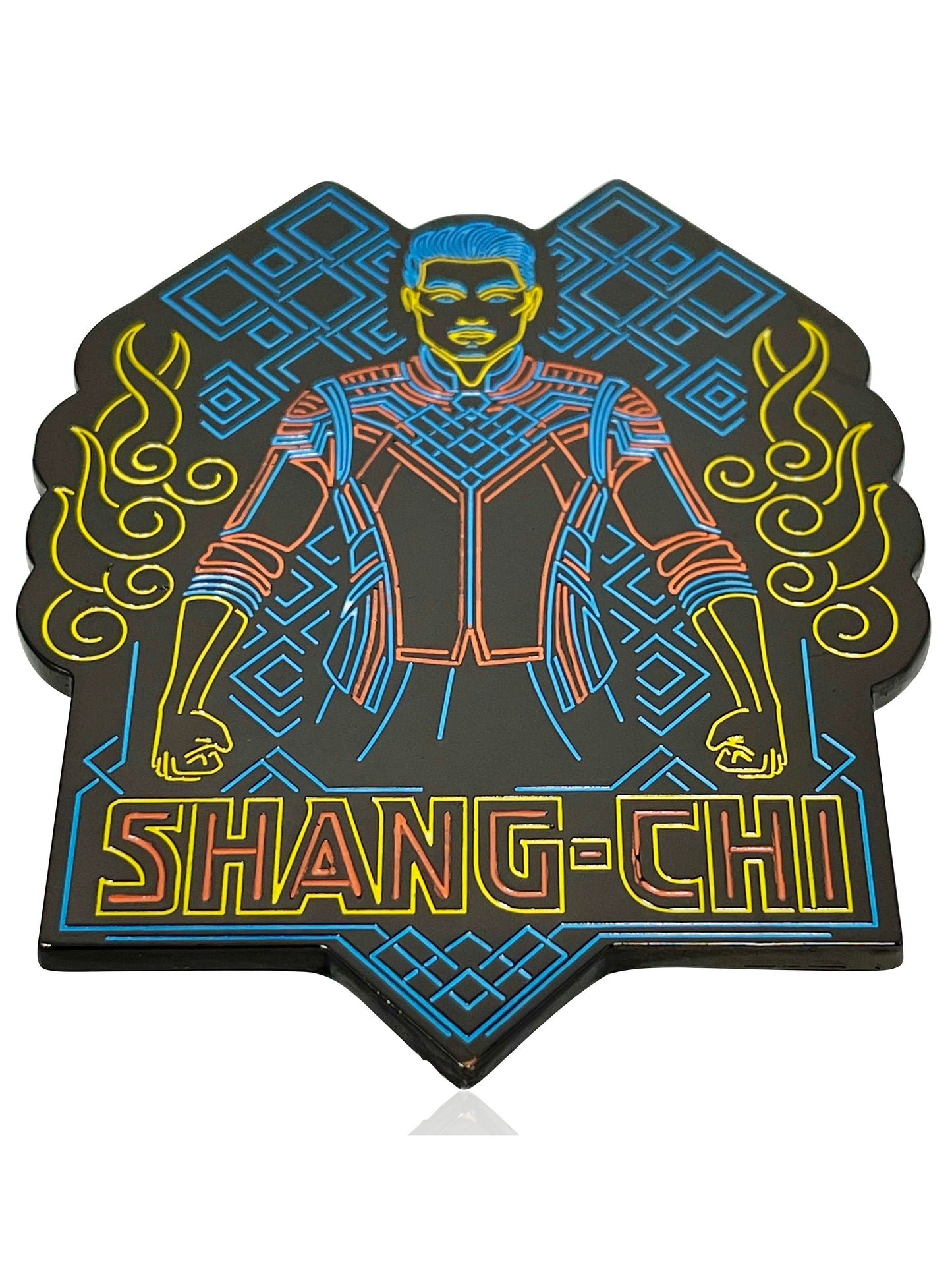 SHANG-CHI XL NEON PIN, Rare Licensed UV Glow Reactive Marvel Studios SHANG-CHI Legend of Ten Rings, Official PIN, 8.9 x 6.5cm