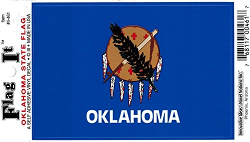 Oklahoma flag decal for auto, truck or boat