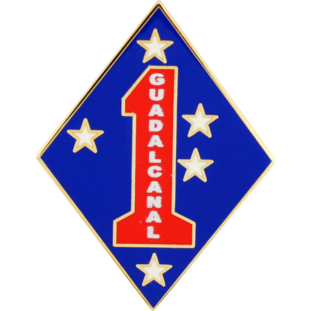U.S. MARINES, USMC 1st Division - Original Artwork, Expertly Designed PIN - 1.5"