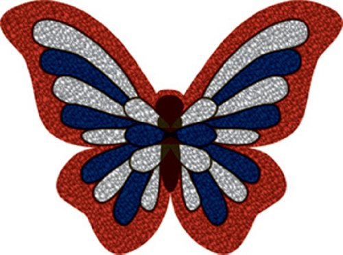 Licenses Products US Butterfly Glitter Sticker