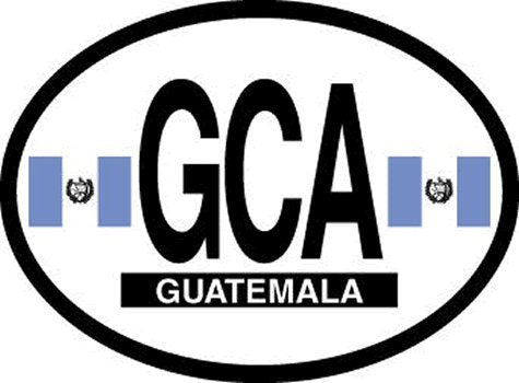 Guatemala oval decal for auto, truck or boat