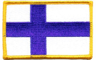 Finland iron-on embroidered patch