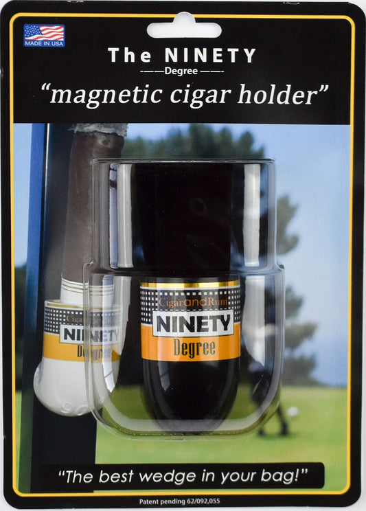 The Ninety Degree Wedge - The Ultimate Premium & Versatile Magnetic Cigar Holder - Black - Made in the USA