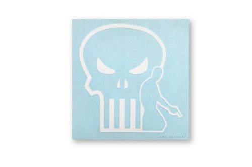 The PUNISHER Shot Rub-On STICKER Marvel Comics Officially Licensed Movie & TV Artwork, 6" x 5" - Long Lasting STICKER -