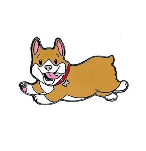 Corgi - Enamel PIN, Licensed Original Artwork by Emi Boz, 1.25"