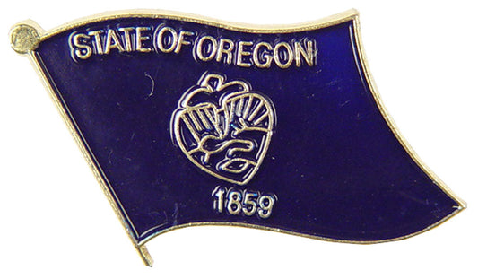 USA STATES, OREGON Flag - Original Artwork, Expertly Designed PIN - 1"