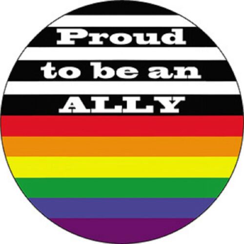 PROUD ALLY STICKER - Licensed Original LGBTQ Artwork, Extra Durable DECAL, 3" x 3"